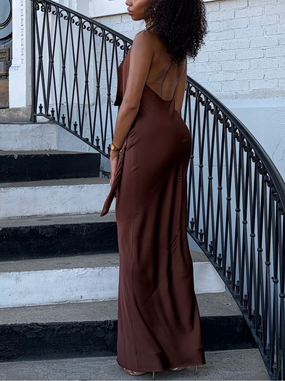 NBD Naila Gown in Brown - Picture 3 of 5